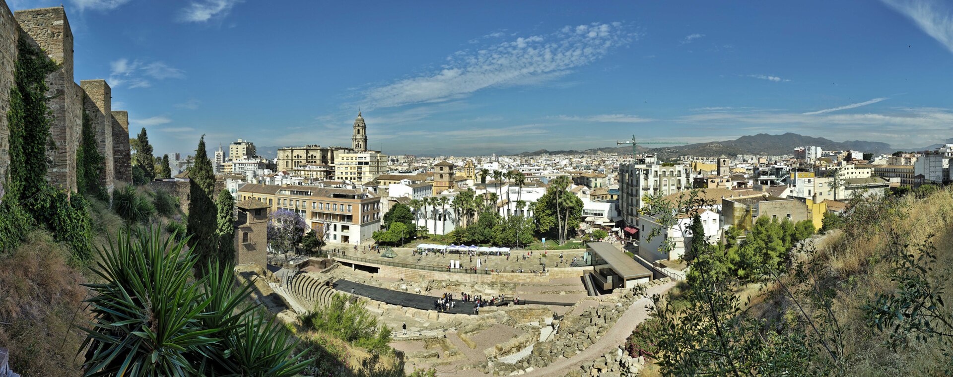 Malaga seen from the Alcazaba viewpoint, one of the school’s two locations